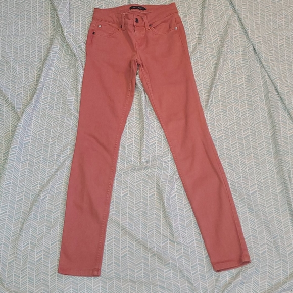 ANTHRO Level 99 Liza Skinny jeans coral sz 25 - Picture 2 of 8